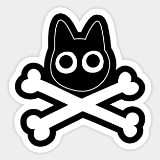 Black Cat Pirate Sticker